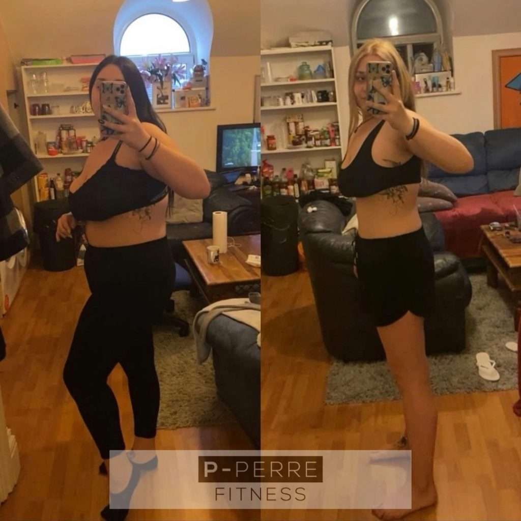 Online fitness coaching transformation UK client