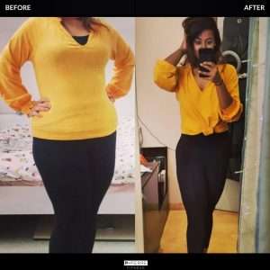 A client of P-Perre fitness coaching,body trasnformation, losing 5-15kg.