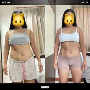 A client of P-Perre fitness coaching, Sue body trasnformation, losing over 10kg.