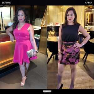 A client of P-Perre fitness coaching, Sheets body trasnformation, losing over 10kg.