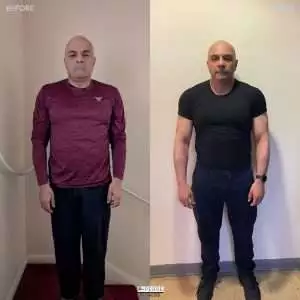 Online fitness coaching transformation UK client