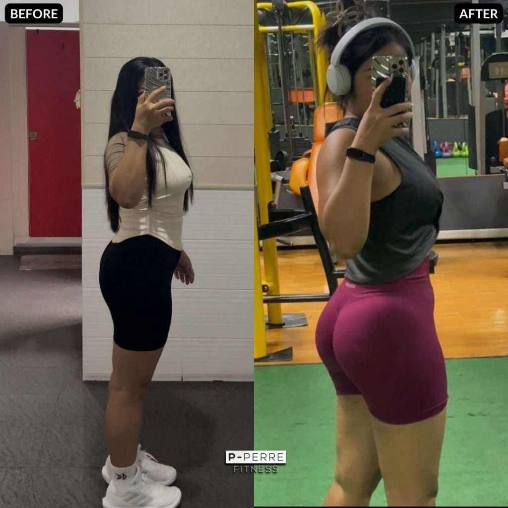 Online fitness coaching transformation UK client