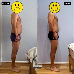 A client of P-Perre fitness coaching,body trasnformation, losing 5-15kg.