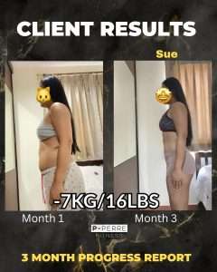 A client of P-Perre fitness coaching,body trasnformation, losing 5-15kg.